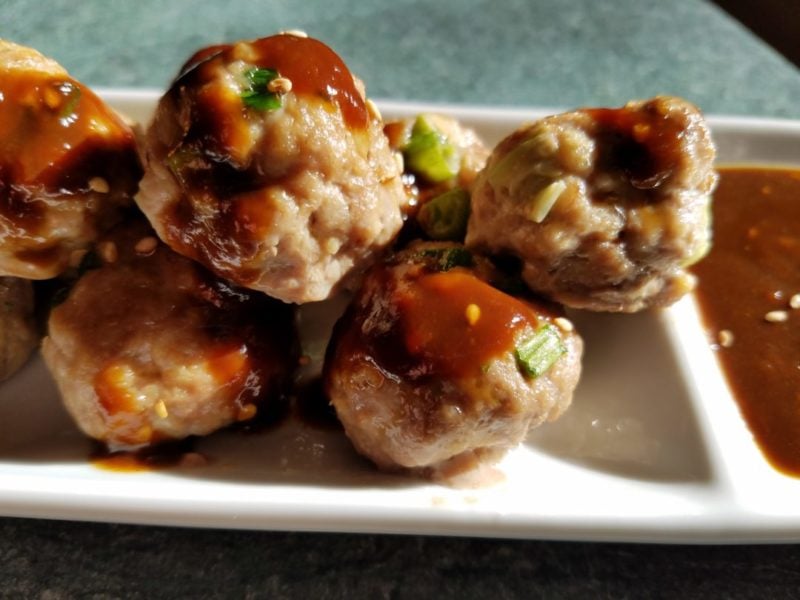 Asian Cocktail Meatballs with Gingered Hoisin Orange Sauce Give it