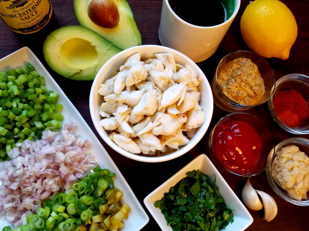 Crab and Avocado Remoulade Ingredients