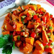 Sweet Potato Salad with Blood Orange Vinaigrette Close up
