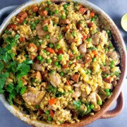 Chicken and Chorizo Paella Verde