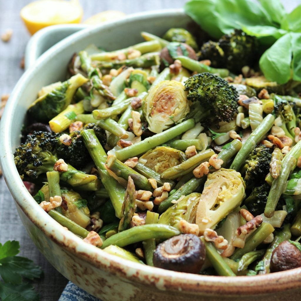 Balsamic Roasted Green Vegetables Give It Some Thyme