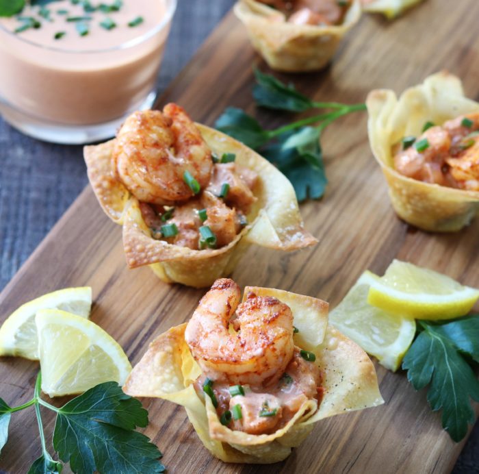 Yum Yum Shrimp Wonton Cups A Virtual Baby Shower Give It Some Thyme