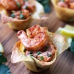 Yum Yum Shrimp Wonton Cups Close Up