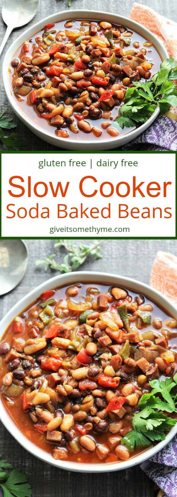 Slow Cooker Soda Baked Beans Give it Some Thyme
