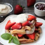 Strawberry Shortcake Buttermilk Waffles - giveitsomethyme.com