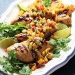 Grilled Tequila Lime Chicken w/ Fresh Fruit Summer Salsa - Give it Some Thyme