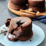 Warm Spiced Mocha Lava Cakes - giveitsomethyme.com – easy, prep-ahead, warm dark chocolate cakes with slightly crisp edges and oozing deliciousness! #lavacake #moltenlavacake #lavacakerecipe #mochalavacake #mochalavacakerecipe #moltenlavacake #moltenlavacakerecipe #chocolatecake #chocolatelavacake #chocolatelavacakerecipe #dessert #dessertforparties #giveitsomethyme