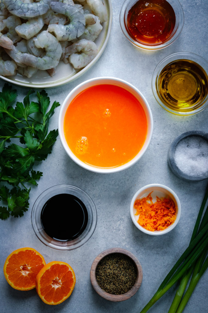 Orange Honey Shrimp Ingredients