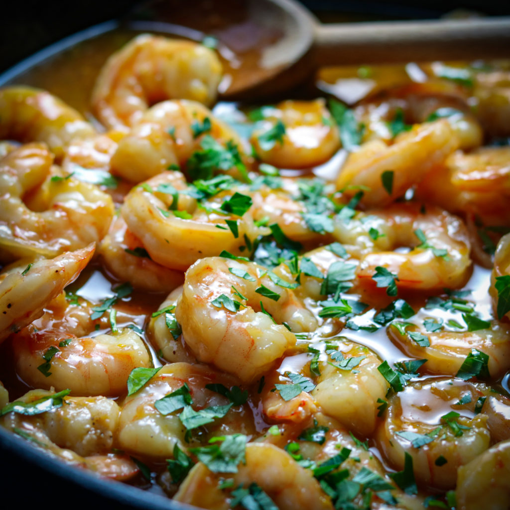 Orange Honey Shrimp done in skillet