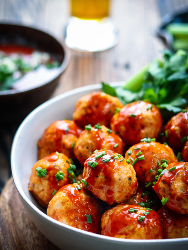 Buffalo BBQ Chicken Meatballs Give it Some Thyme