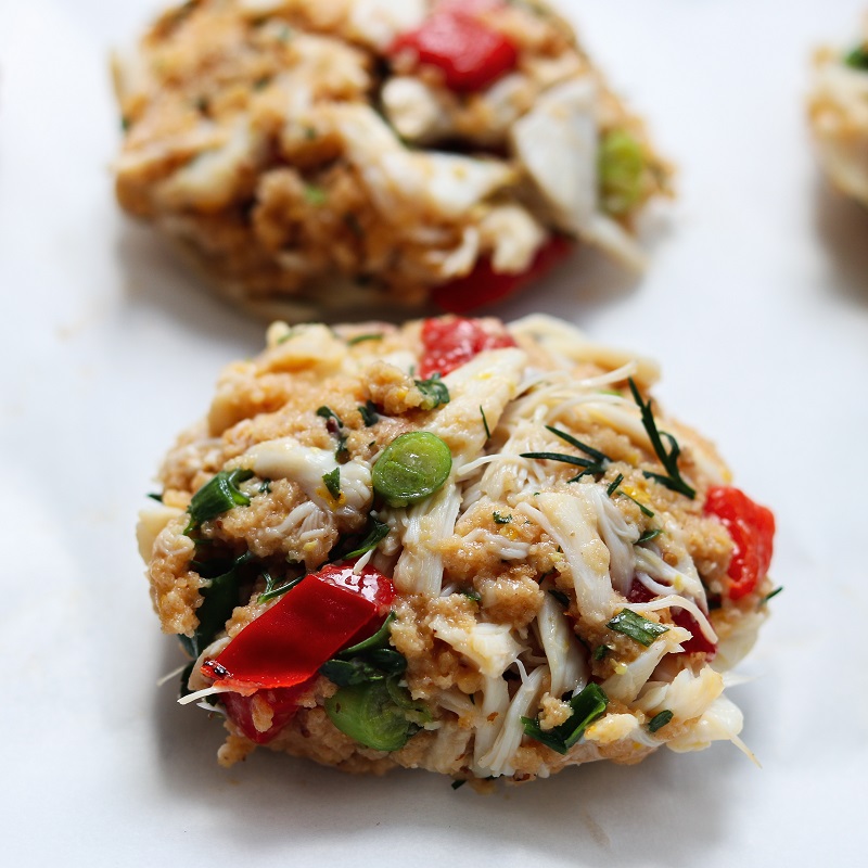 Formed Crab Cake Close Up