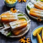 Mango Pineapple Coconut Popsicles – vegan and refined sugar-free tropical popsicles that scream summer! #popsicles #healthypopsicles #homemadepopsicles #fruitpopsicles #tropicalpopsiciles #frozendesserts #nobakedesserts #vegandesserts #sugarfreedesserts #summerrecipes #giveitsomethyme | giveitsomethyme.com