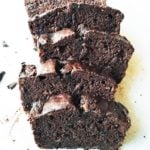 Mocha Chocolate Chip Banana Bread | Give it Some Thyme – a delicious, homemade banana bread recipe with twice the chocolate laced with espresso! #bananabread #chocolatechipbananabread #mochabananabread #giveitsomethyme #bananabreadrecipe #bananabreadmoist #chocolatebananabread #breakfastbread #quickbread
