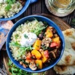 This Moroccan Butternut Squash Stew full of mushrooms, arugula, white beans, tomatoes and spices is what healthy, hearty comfort food is all about.