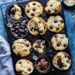 Nutella Stuffed Chocolate Chip Muffins | giveitsomethyme.com – Moist and delicious, easy homemade muffins loaded with dark chocolate chips and generously stuffed with Nutella!