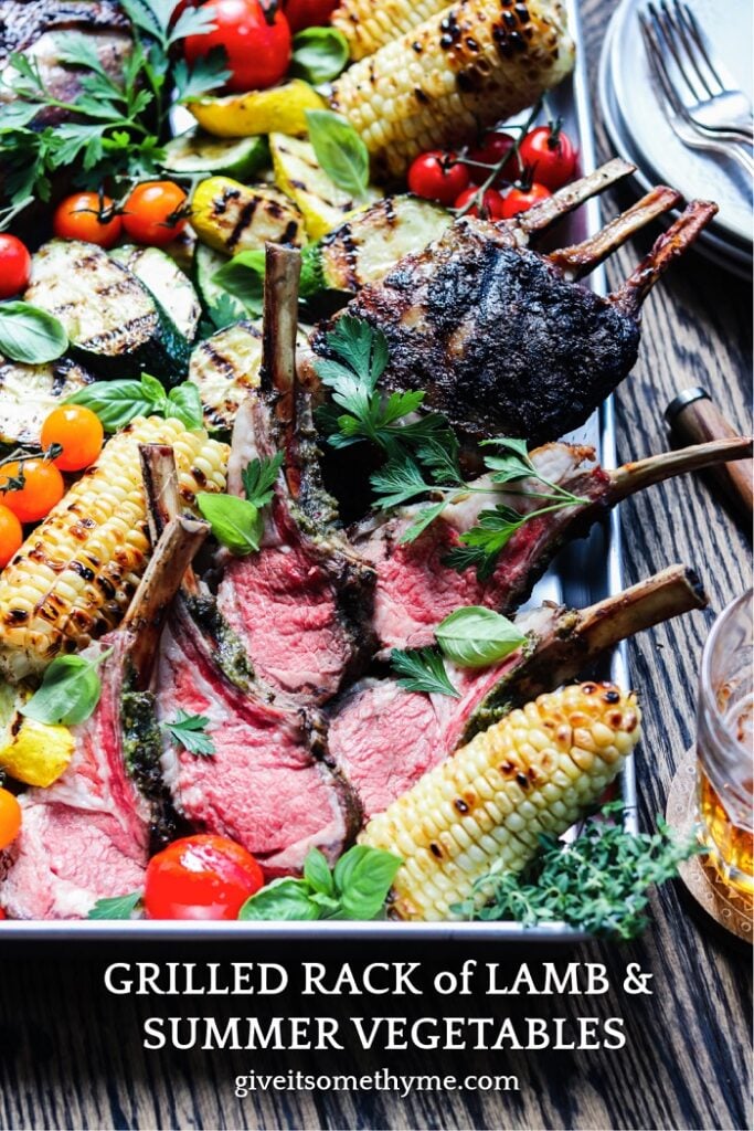 Grilled Rack of Lamb and Summer Vegetables Give it Some Thyme