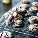 Mocha Midnight Crackles | giveitsomethyme.com – Dark chocolate crinkly cookies with a brownie-like texture that are melt-in-your-mouth delicious. You'll never stop at one!