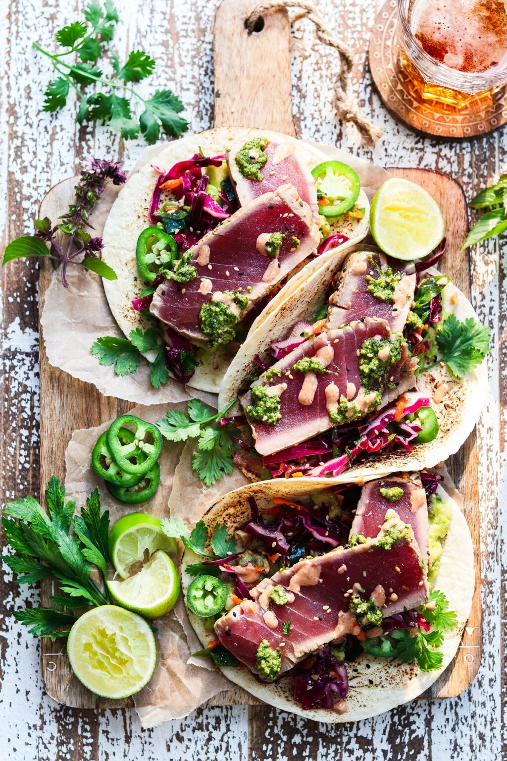 Seared Ahi Tuna Tacos (Quick & Easy!) Give it Some Thyme