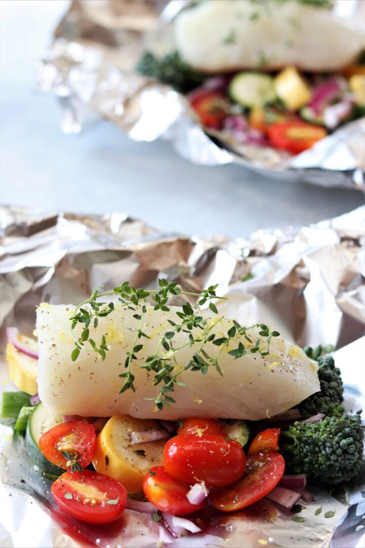 Grilled Halibut in Foil Give it Some Thyme
