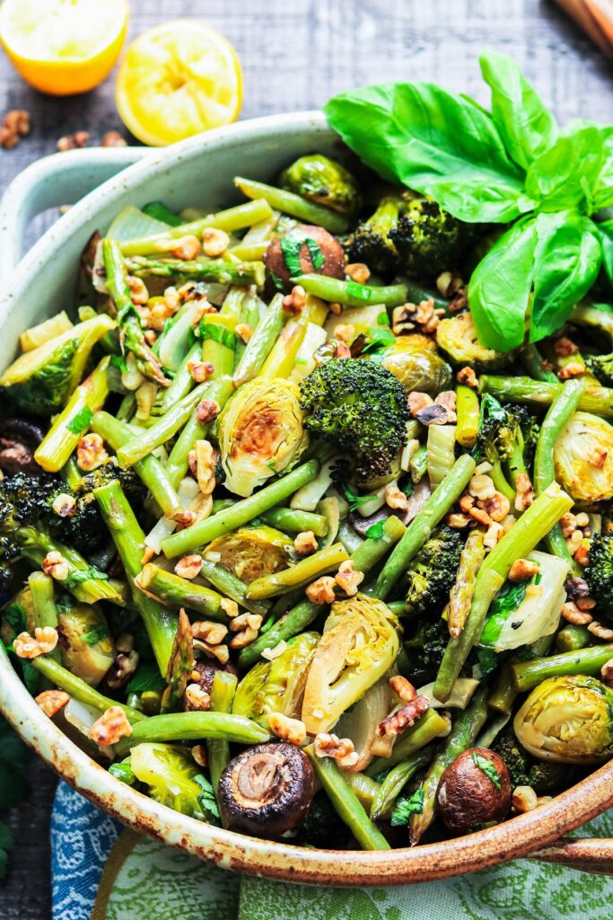 Balsamic Roasted Green Vegetables Give it Some Thyme
