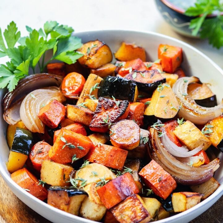 Roasted Root Vegetables with Balsamic Give it Some Thyme