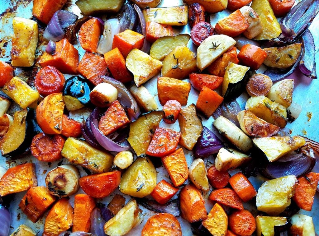 Roasted Root Vegetables with Balsamic Give it Some Thyme