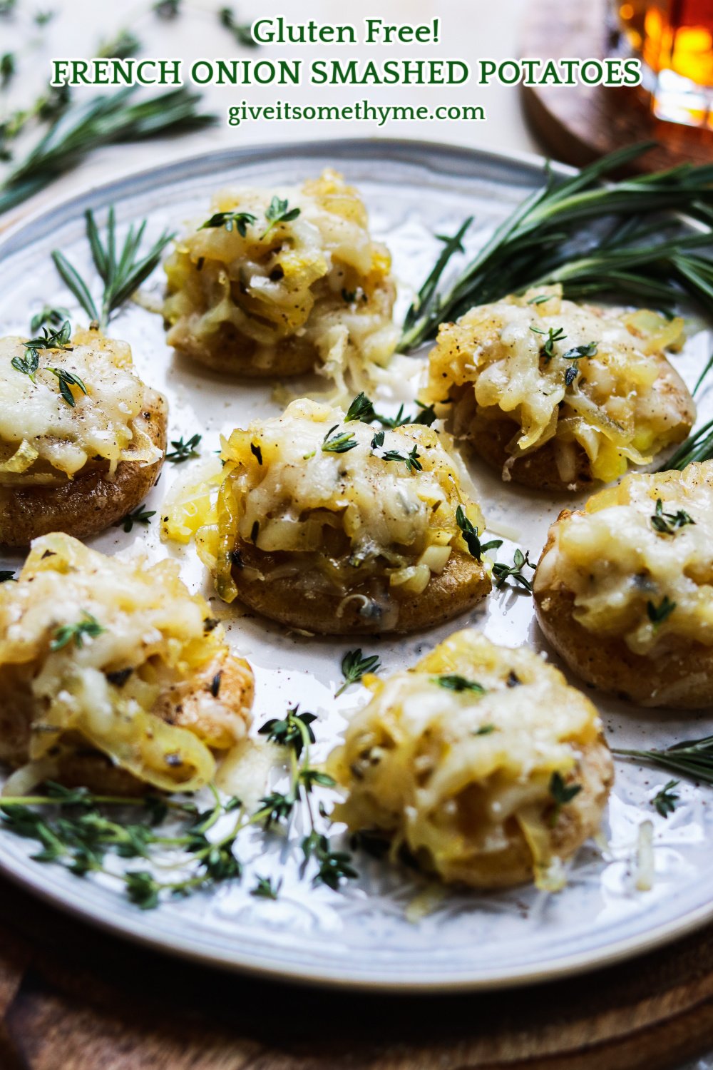 French Onion Smashed Potatoes Give it Some Thyme