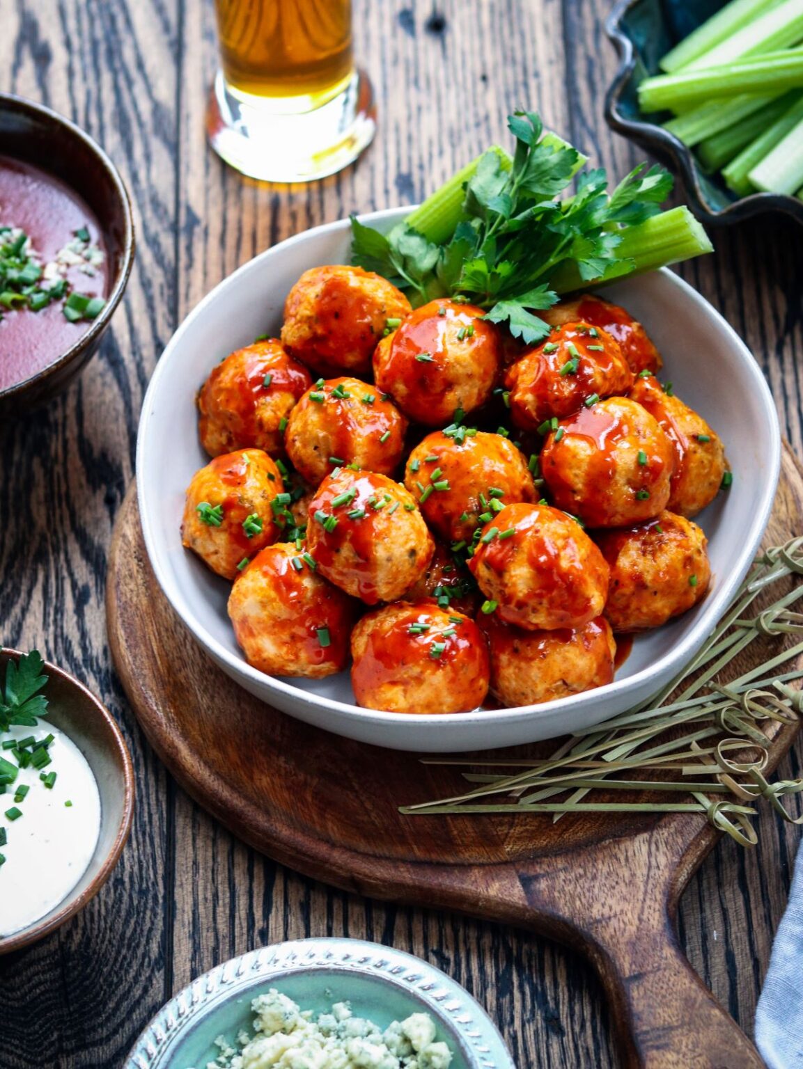 Air Fryer Buffalo Chicken Meatballs Give it Some Thyme