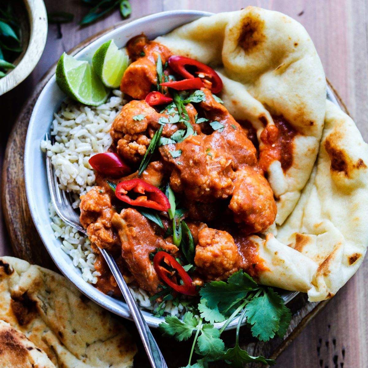 Butter Chicken and Naan (Slow Cooker Recipe)-image